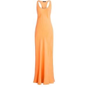 J. Crew Alicia Orange Cupro Racerback Maxi Dress 4 NWT
